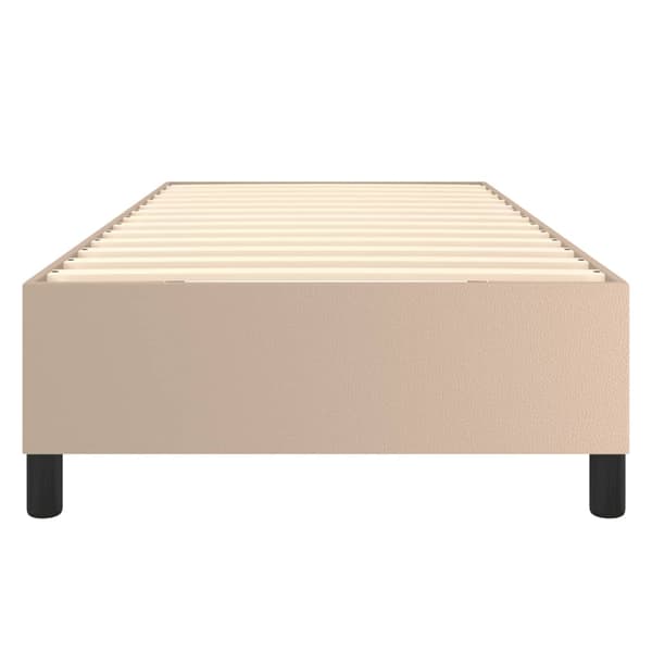 Boxspring-sängram cappuccino 90x190 cm konstläder