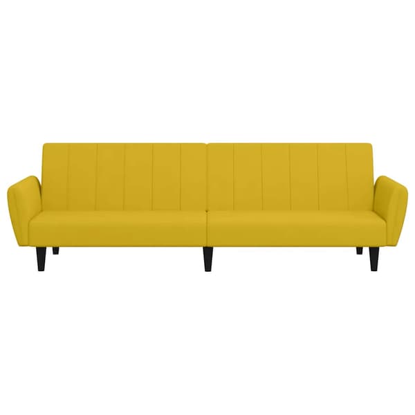 Bäddsoffa 2-sits gul sammet