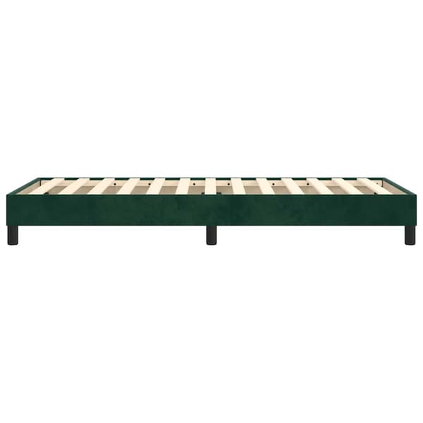 Boxspring-sängram mörkgrön 80x200 cm sammet