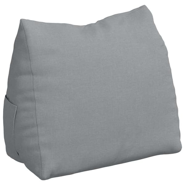 Ryggkudde Ljusgrå 60 x 20 x 50 cm tyg