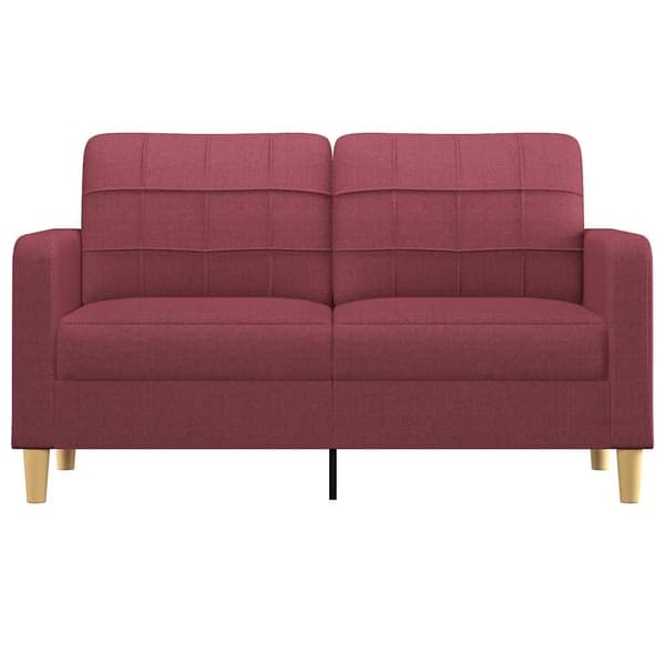 2-sitssoffa vinröd 140 cm tyg