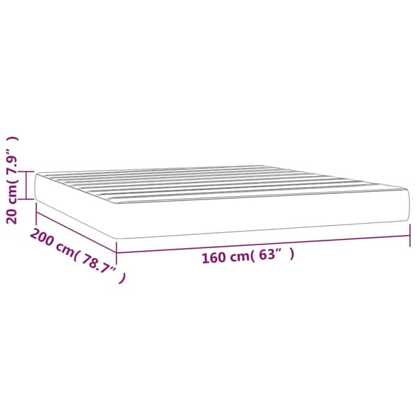 Pocketresårmadrass medium rosa 160x200x20 cm sammet