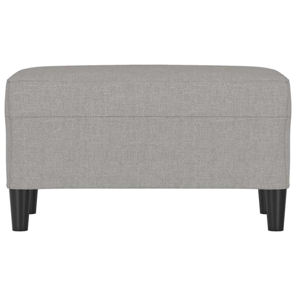 Bänk ljusgrå 70x35x41 cm tyg