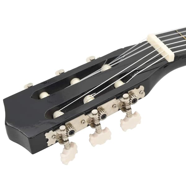 Gitarr för nybörjare och barn klassisk svart 1/2 34"