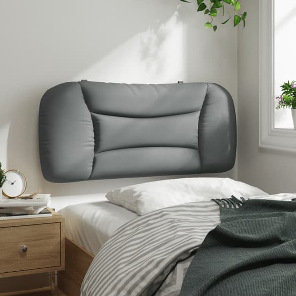 Headboard Cushion "Hvar" Light Grey 90 cm Fabric