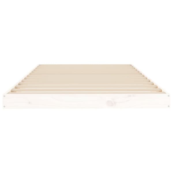 Sängram vit 100x200 cm massiv furu