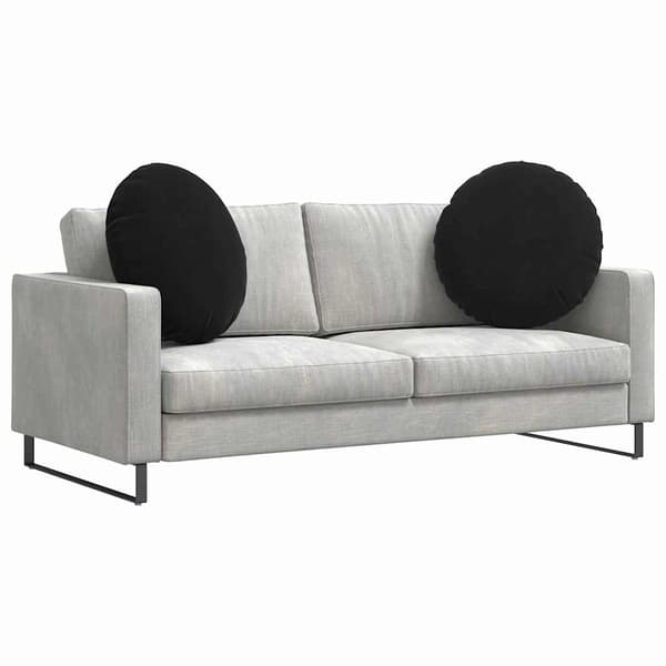 Sittkuddar 2 pcs Svart Ø 80 x 29 cm Sammet
