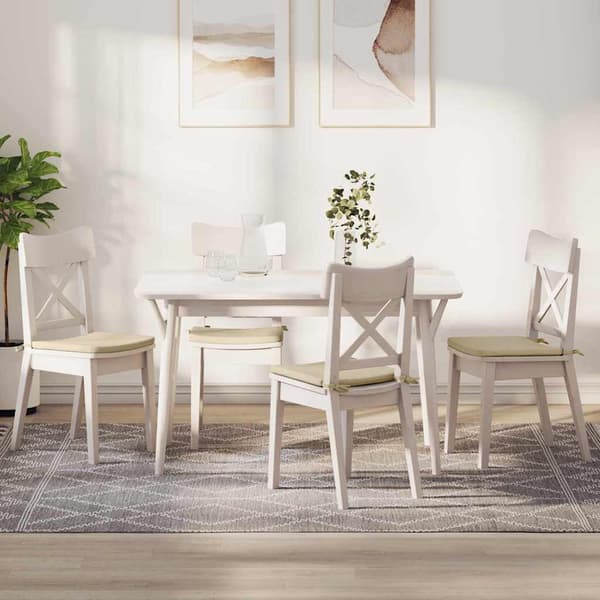 Sittkuddar 4 pcs Kräm 40 x 40 x 3 cm tyg