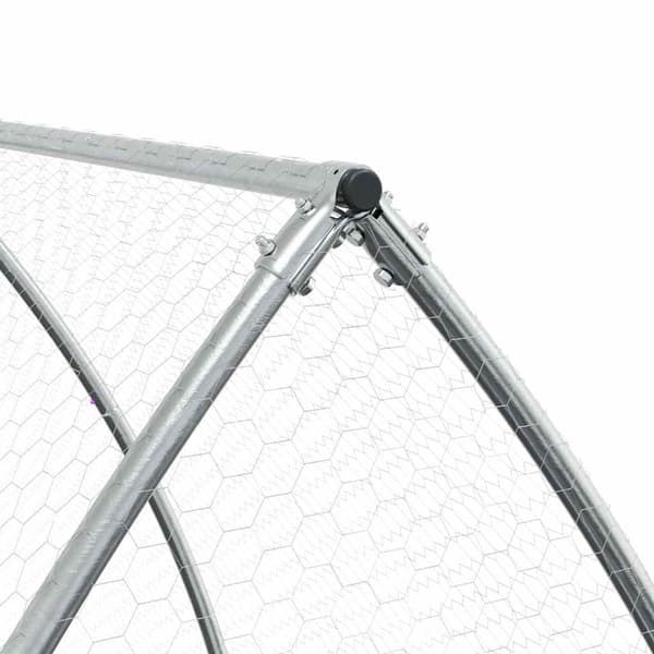 Hönsbur silver 300x105x120 cm galvaniserat stål
