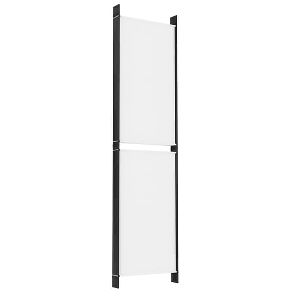 Rumsavdelare 6 paneler vit 300x200 cm tyg