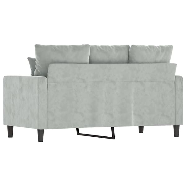 2-sitssoffa ljusgrå 120 cm sammet