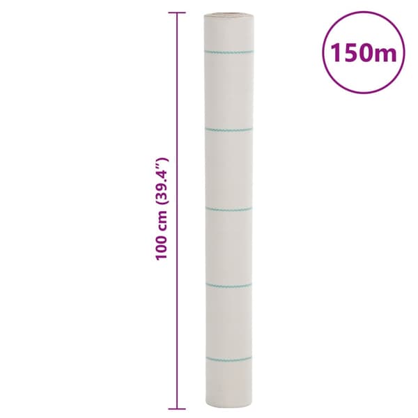 Ogräsmatta vit 1x150 m PP