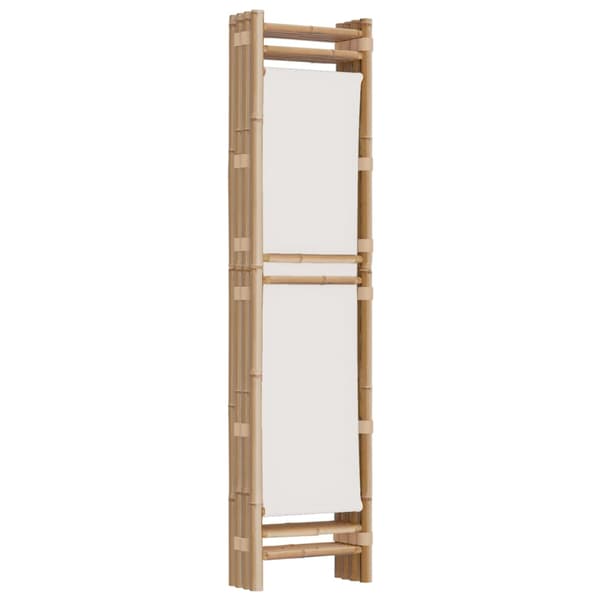 Rumsavdelare 4 paneler hopfällbar 160 cm bambu och kanvas