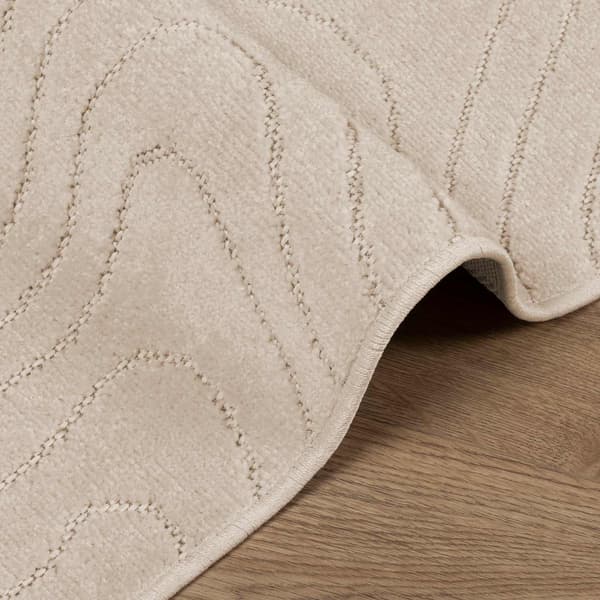Områdesmattor Rektangulär PALMERAS Beige 140 x 200 cm Polyester