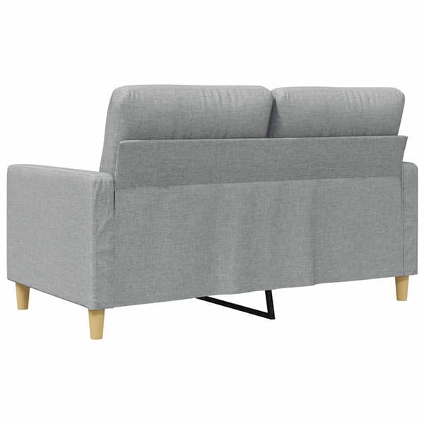 2-sitssoffa ljusgrå 120 cm tyg