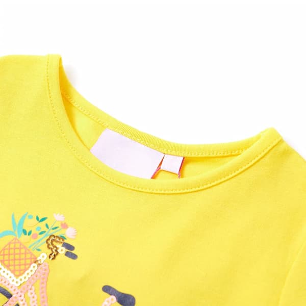T-shirt för barn gul 104