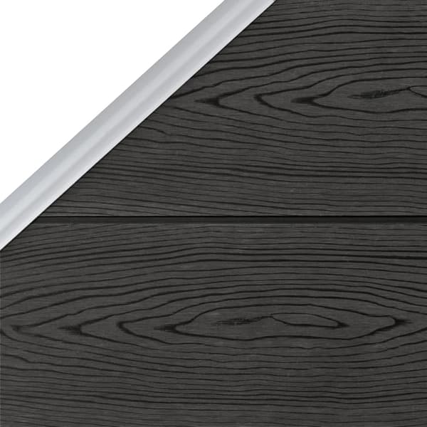 Staketpanel WPC 95x(105-180) cm grå