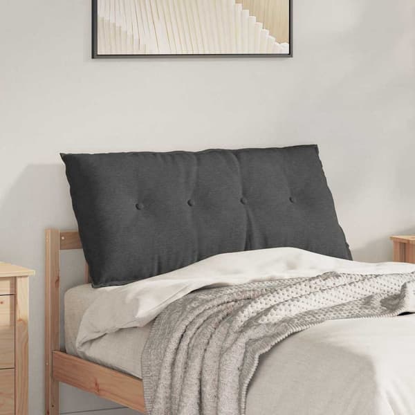 Ryggkudde Mörkgrå 100 x 50 cm Kordread tyg