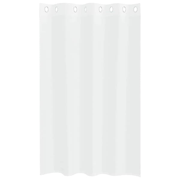 Voile Gardin med gardiner 2 pcs Vit 175 x 140 cm Polyester
