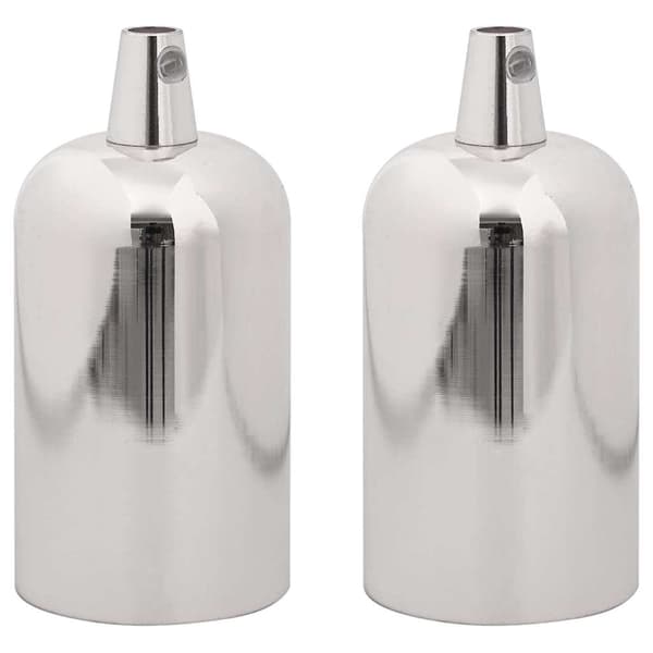 Lamphållare 2 st Satin Nickel E27