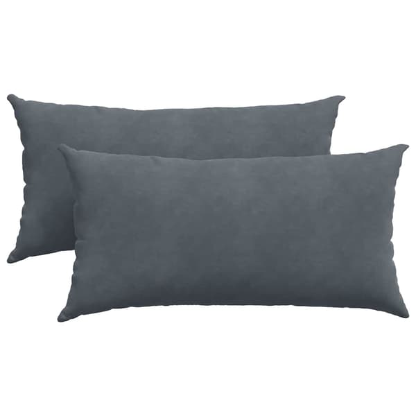 Sofakuddar 2 pcs Mörkgrå 80 x 40 cm Kordread tyg