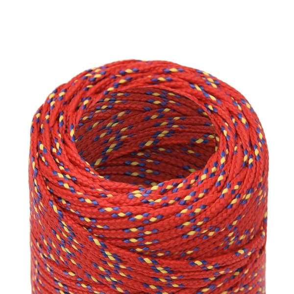 Båtlina röd 2 mm 250 m polypropen