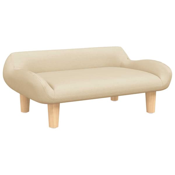 Barnsoffa gräddvit 70x40x24 cm tyg