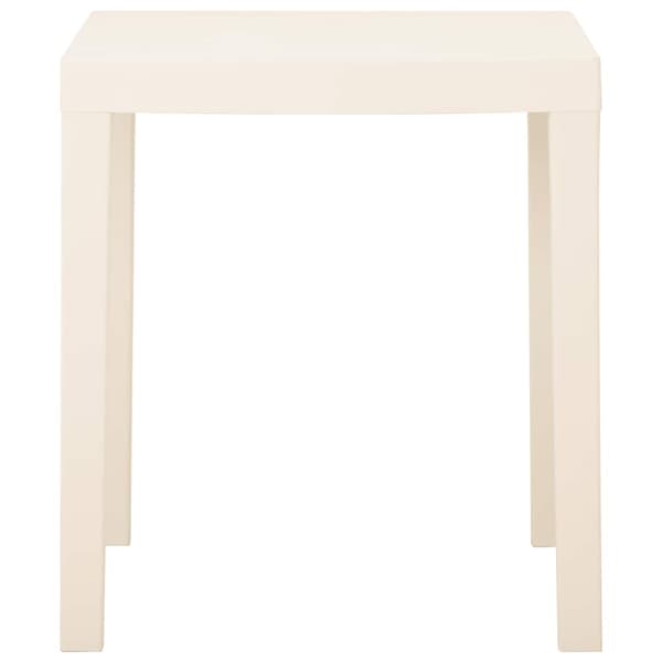 Trädgårdsbord vit 79x65x72 cm plast