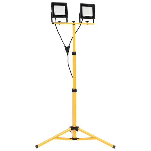 Strålkastare med stativ 2x50 W LED kallvit
