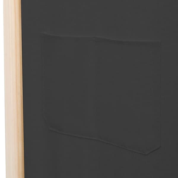 Rumsavdelare 4 paneler 160x170x4 cm grå tyg