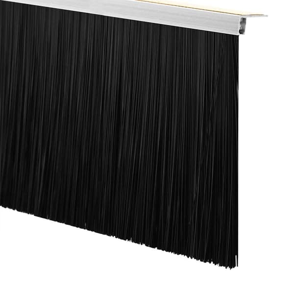 Självhäftande dörrborstlist 12 pcs Silver 100 cm