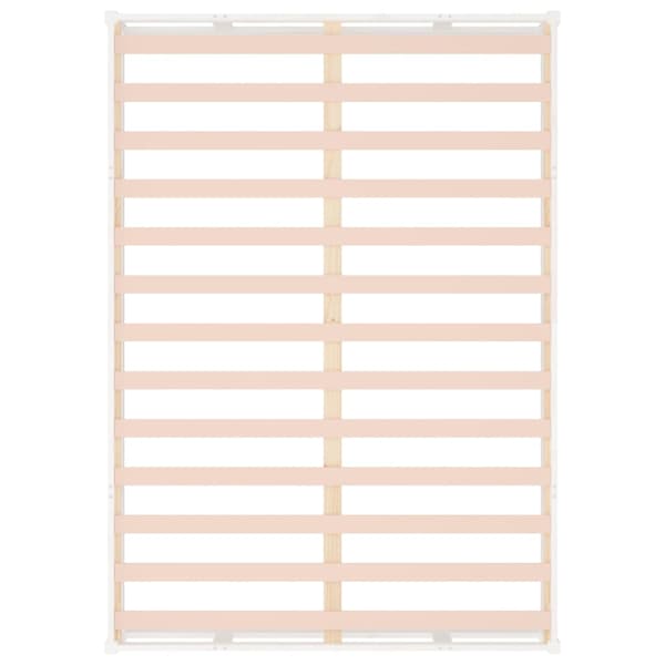 Sängram vit 140x190 cm massivt trä