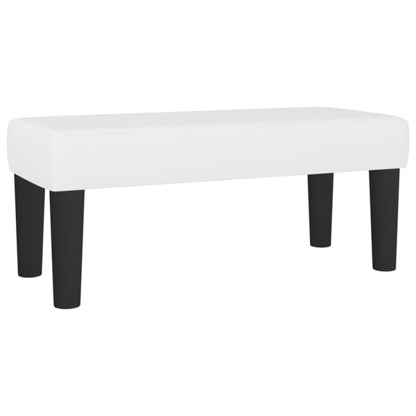 Ramsäng med madrass vit 80x200 cm konstläder