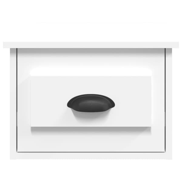Väggmonterade sängbord vit 41,5x36x28 cm