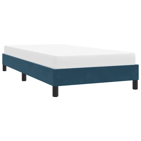 Sängram utan madrass mörkblå 80x210 cm sammet