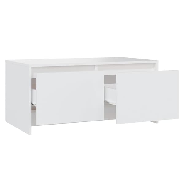 Soffbord vit 90x50x41,5 cm konstruerat trä