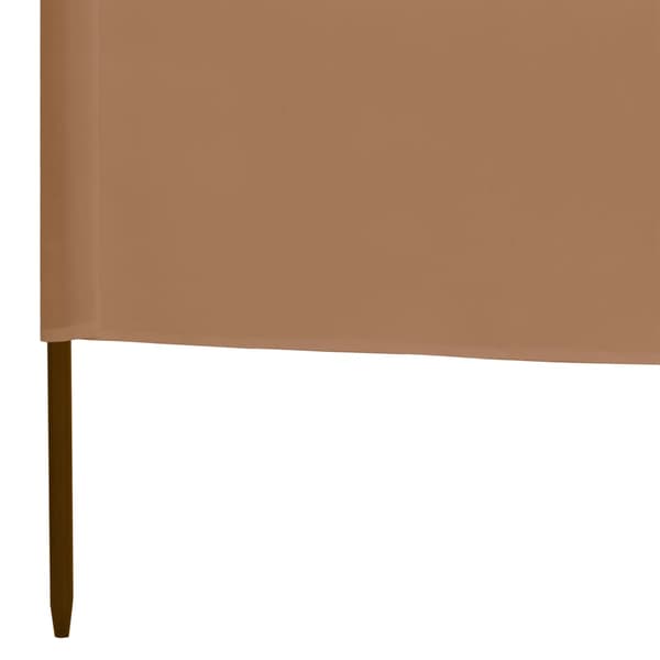 Vindskydd 3 paneler tyg 400x160 cm taupe