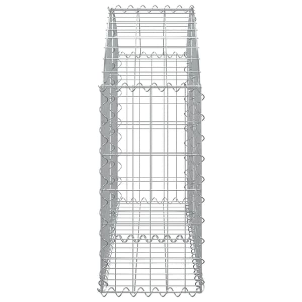 Gabion bågformad 100x30x60/80 cm galvaniserat järn