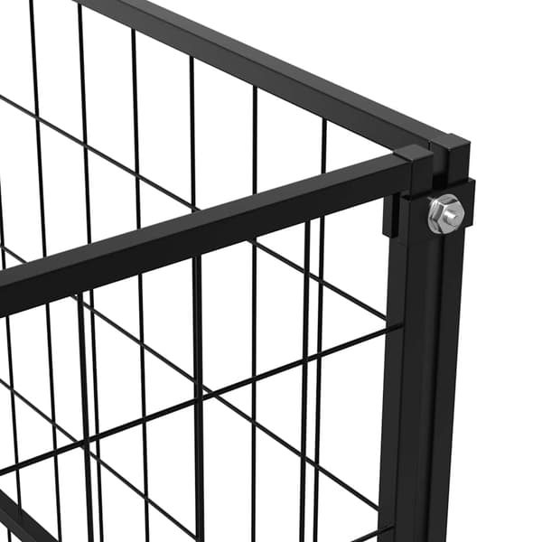 Hundgård svart 7 m² stål