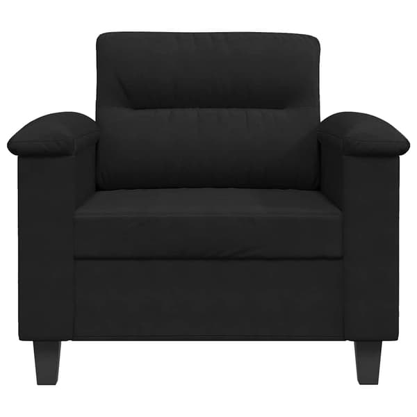 Fåtölj svart 60 cm mikrofibertyg
