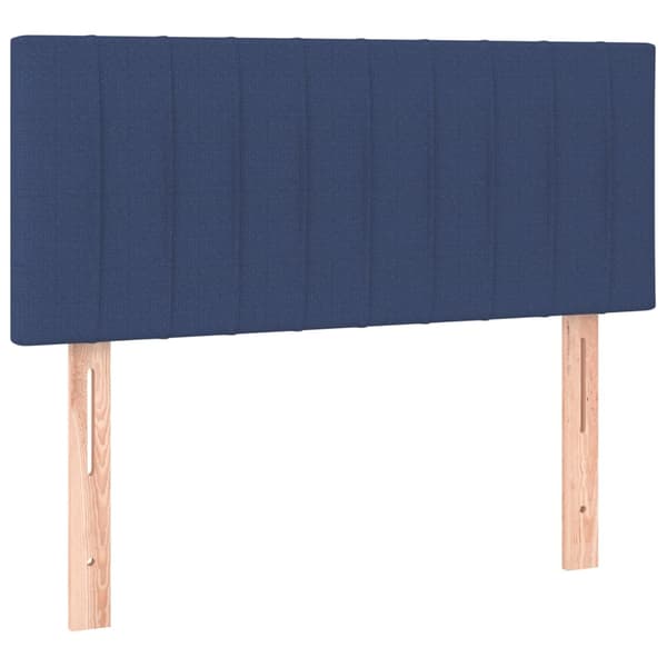 Ramsäng med madrass blå 90x190 cm tyg