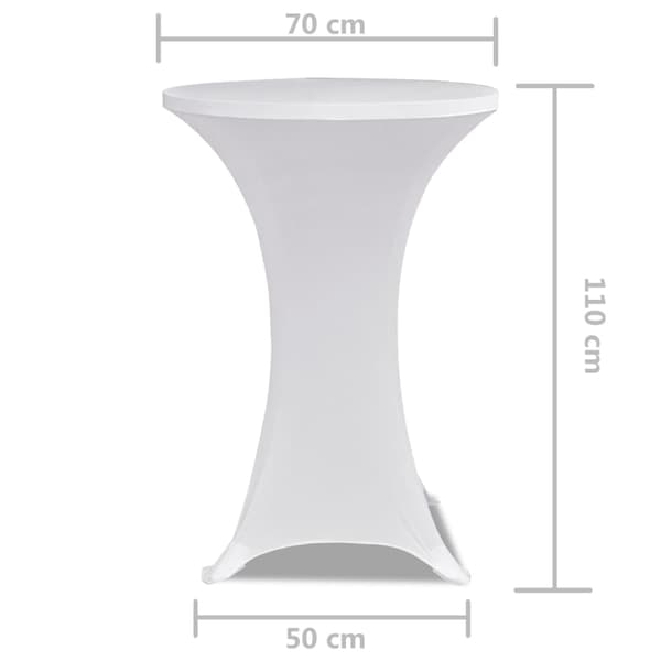 Överdrag till ståbord 2 st Ø 70 cm stretch vit