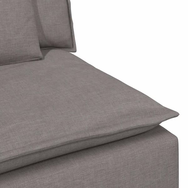 Modulär soffa armstödsändmodul med dynor Taupe 100 cm