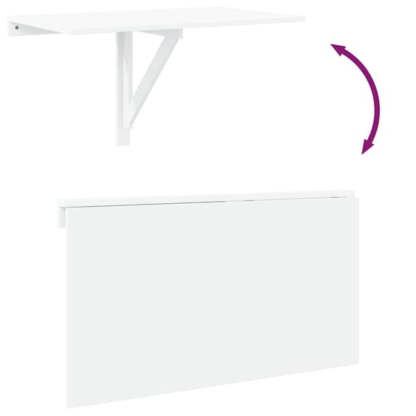 Väggbord vit högglans 100x60x56 cm konstruerat trä