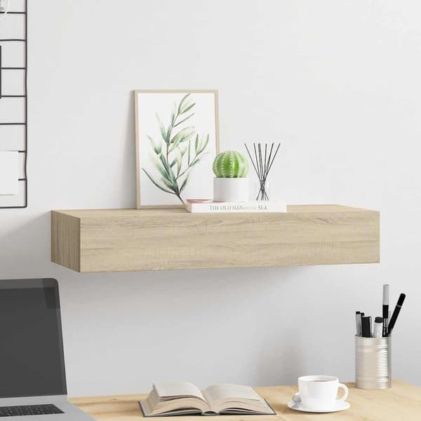 Väggmonterad låda ek 60x23,5x10 cm MDF