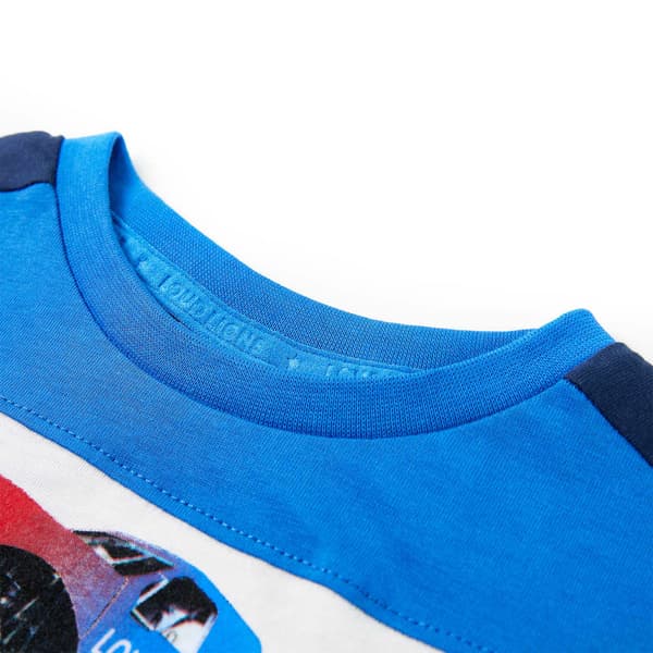 T-shirt för barn blå och marinblå 116