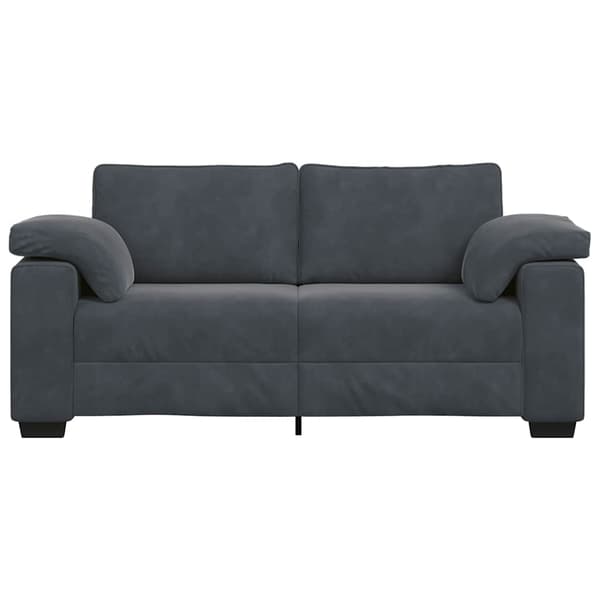 Loveseat soffa mörkgrå 180x77x82 cm sammet