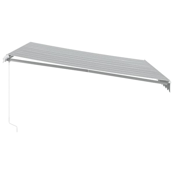 Markis manuellt infällbar antracit&vit 400x350 cm