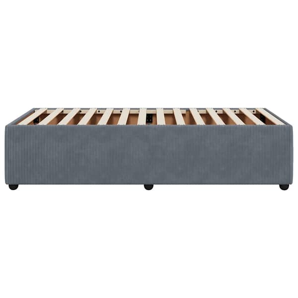 Sängram utan madrass mörkgrå 90x190 cm sammet