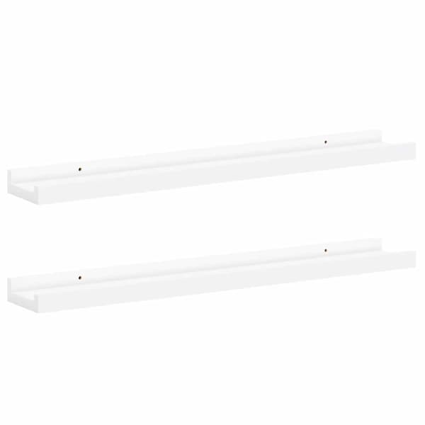 Tavellist 2 st vit 60x9x3 cm MDF